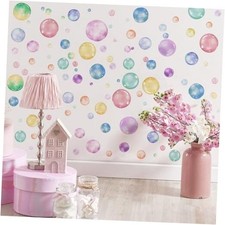 Watercolor Bubble Wall Decals Polka Dot Circle Wall Watercolor Bubbles