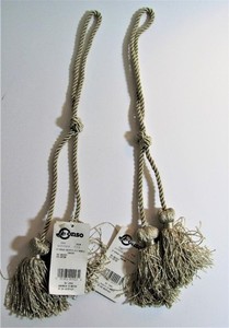 Gold Chair Ties with 3-inch Tassels Set of 2 - New with Tags