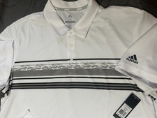 ADIDAS GOLF WHITE  GRAY'S POLO SHIRT SIZE 2XL MEN NWT 60.00