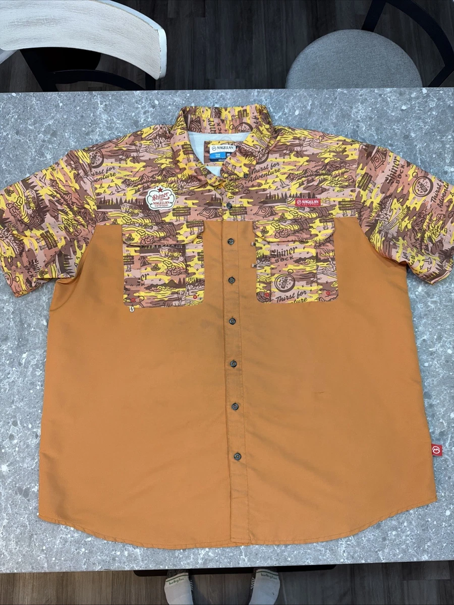 Chemise Magellan Fish Gear Homme 3XL Jaune - Manches Longues, Respirante, Anti-mèche