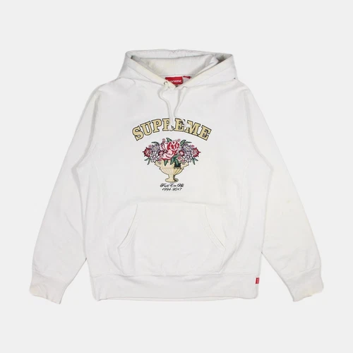 Sweat à capuche Supreme / Taille M / Homme / Blanc / Coton