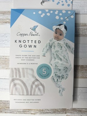 Size Newborn (0-4 Months) Knotted Gown Bliss Copper Pearl New in Box