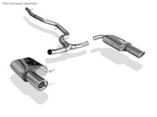  Edelstahl Duplex Race-Anlage ab Kat VW Passat 3C R36 je 100mm+Absorber