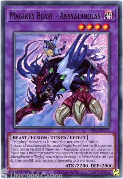 MP22-EN143 Magikey Beast - Ansyalabolas Common 1st Edition Mint YuGiOh Card