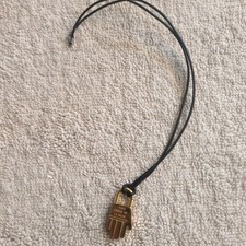Hermes Cadena Hand Shape Padlock Gold Metal 2002 Vintage No Key