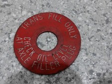 63-69 Corvair Trans Fill Only Check Oil Level At Axle Filler Plug Washer-used 63-69 Corvair Trans Fill Only Check Oil Level At Axle Filler Plug Washer-used