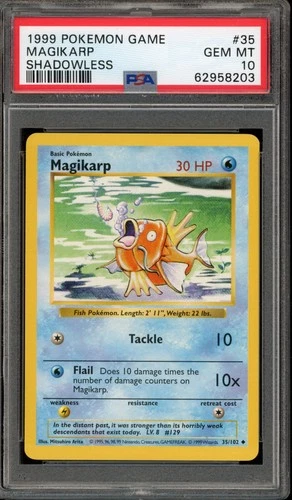 Pokemon Magikarp Base Set Shadowless #35 PSA 10 Gem Mint