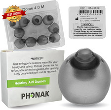 Phonak Vented 4.0 Dome Medium 0.35 Inch 9Mm 10 Domes Genuine OEM Switzerl