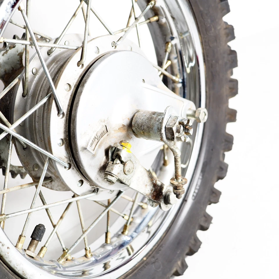 Hinterradfelge für Kawasaki KLX 110 Baujahr 1999 mit Bremse und Achse - Bild 3 von 4