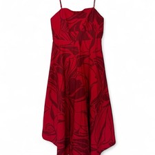 NWT Banana Republic Red Floral Sweetheart Maxi Dress Strappy Sleeveless 12 Zip