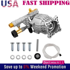 90028 Horizontal Pressure Washer Pump Kit Aluminum 2.4 GPM 3300 PSI Power 3/4"