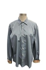 Burberry Brit Button Up Embroidered Crest Nova Cuff Dress Shirt Men's Sz Large