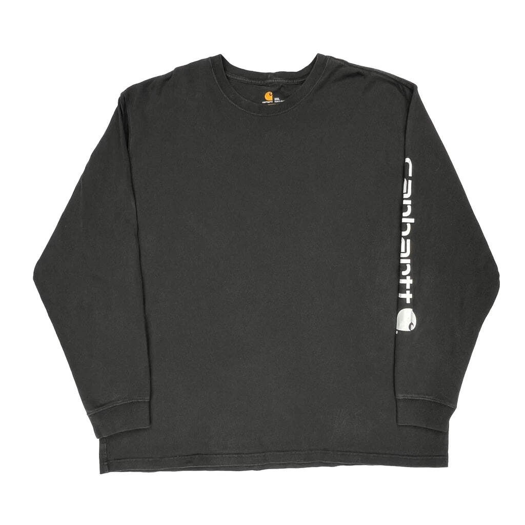 Carhartt Long Sleeve T-Shirt - 2XL Black Cotton