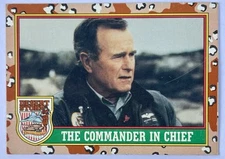 1991 Topps Desert Storm George Bush #1 - The Commander In Chief