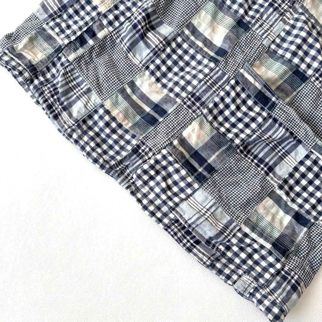 KAPITAL Patchwork Cotton Jacket Raglan Sleeve Blu… - image 7