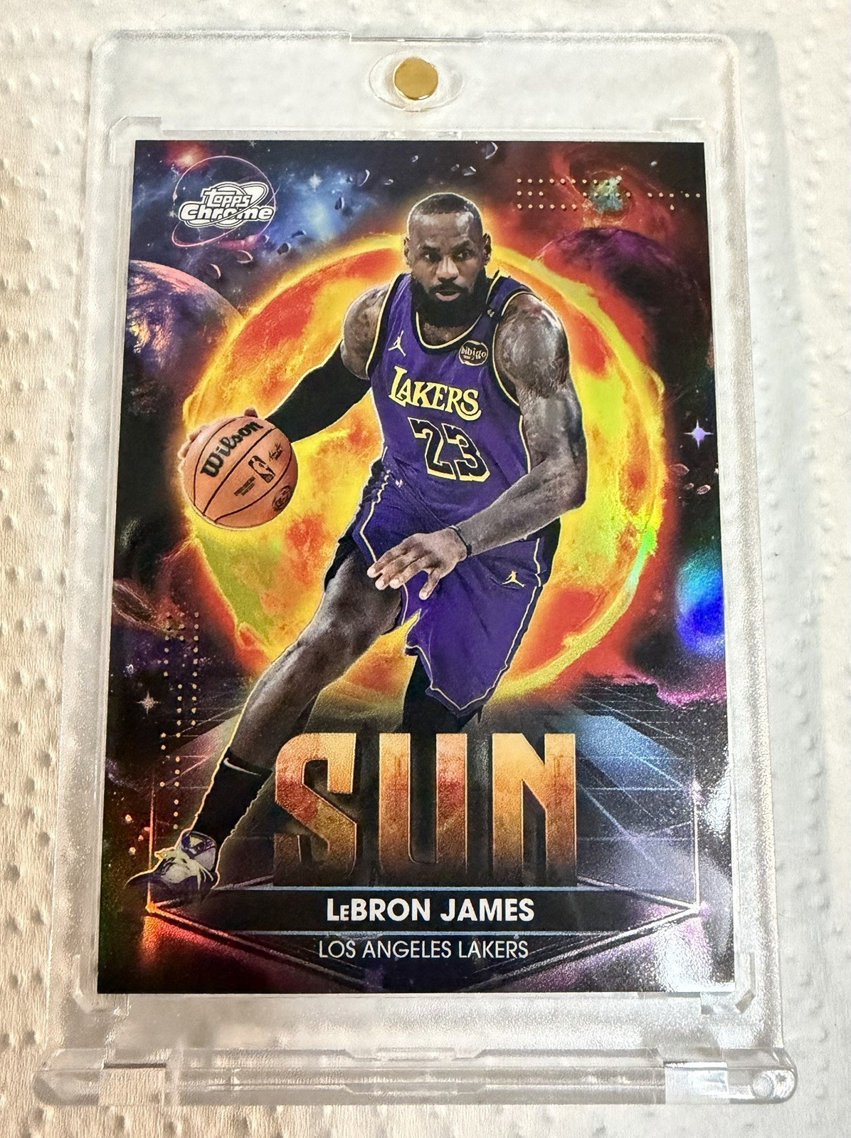 Topps 2025-26 Cosmic Chrome LeBron James Planetary Pursuit Sun #PPS-2 Lakers