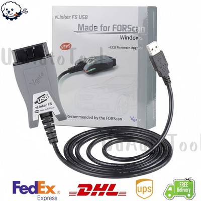 Vgate vLinker FS OBD2 Scanner USB Adapter Fit For FORScan HS/MS-CAN Auto Switch