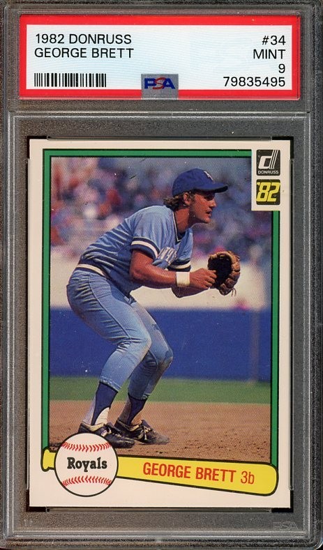 1982 Donruss #34 George Brett RC MINT PSA 9 Kansas City Royals 5495