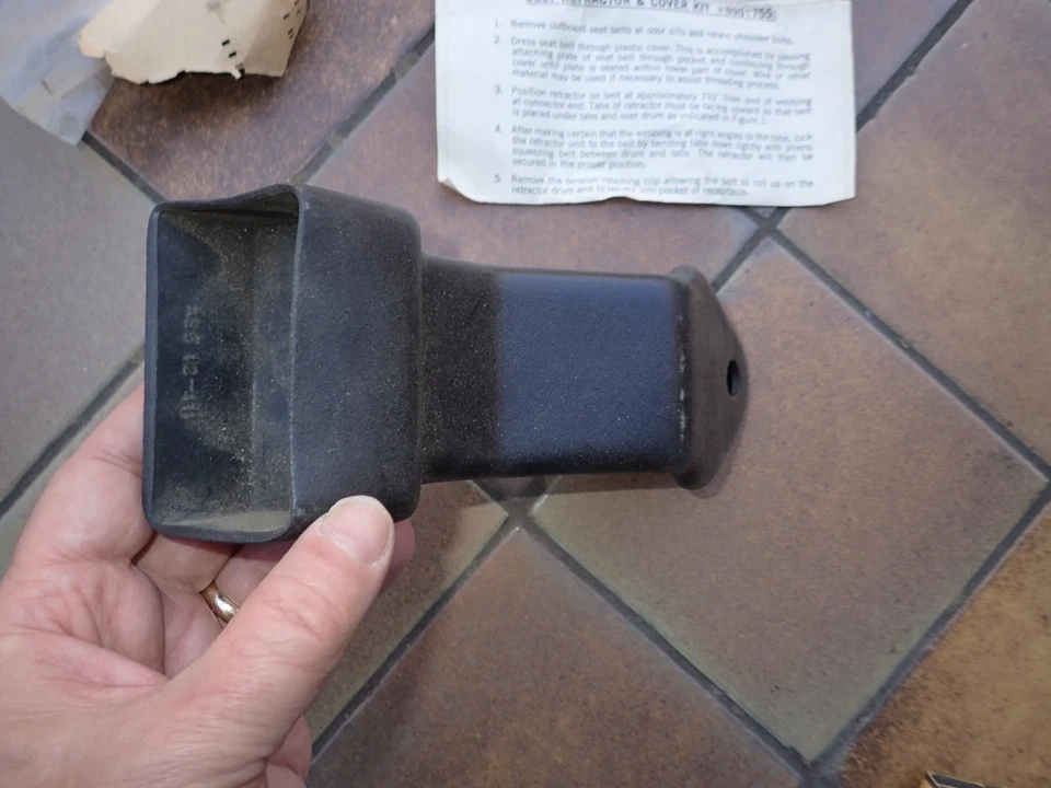 Funda retractora cinturón seguridad AMC vintage años 60’s-70’s, negra, ¡NUEVA! 8991755 Foto 4 de 4