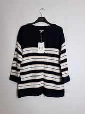 NEW Barbour Knit Striped Jumper - Navy Blue/White - UK 10