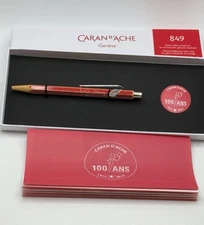 Caran d’Ache 100th Anniversary 849 Ballpoint Pen Limited Edition, New in Box