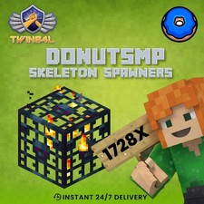 Skeleton Spawners 1x - 1728x - Donut SMP  24/7 Instant Delivery 