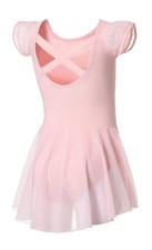 Ballet Leotards for Girls Toddler Dance Leotard Flutter Sleeve and Criss-Cros...
