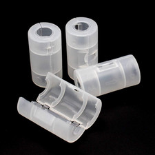  4 of Pack AA to C Battery Converter Spacers, AA to C Size Battery Cell Adapter
