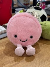 Jellycat Amuseables Pink Mia Macaron Plush Keychain Bag Charm Toy Cute Gift NWT