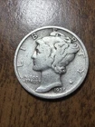 1936-S  Mercury Dime - Actual Silver Coin Fine Shown Same Day Shipping