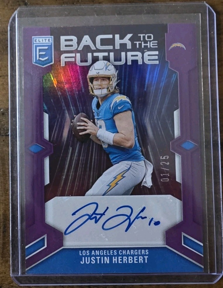 2023 Panini Donruss Elite Back to the Future Signatures Justin Herbert /25