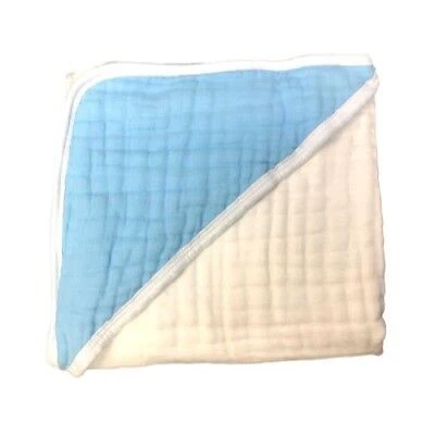 100% Muslin Cotton Baby Bath Towel (Baby Blue) 30'x30"
