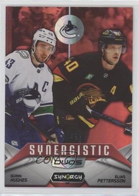 2024 Synergy Synergistic Duos Stars Red /499 Quinn Hughes Elias Pettersson y0k