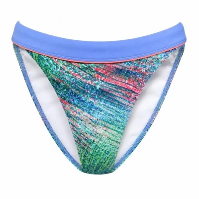 Sweaty Betty Dive IN Femme Maillot de Bain L Fin Arrière Bleu Stretch Bas Bikini - Photo 1/4