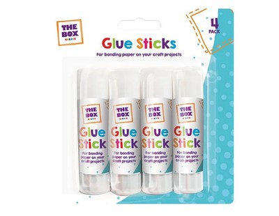 4x 15g Kinder Klebesticks | Sicher & Ungiftig | Ideal für Basteln, Papier, Auto