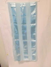 Powder Blue Sheer Striped Rectangle Scarf 60"×13" Lightweight Polyester Wrap