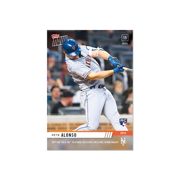 2019 TOPPS NOW # 689 Pete Alonso 39th HR Ties NL Rookie Record Mets In Stock