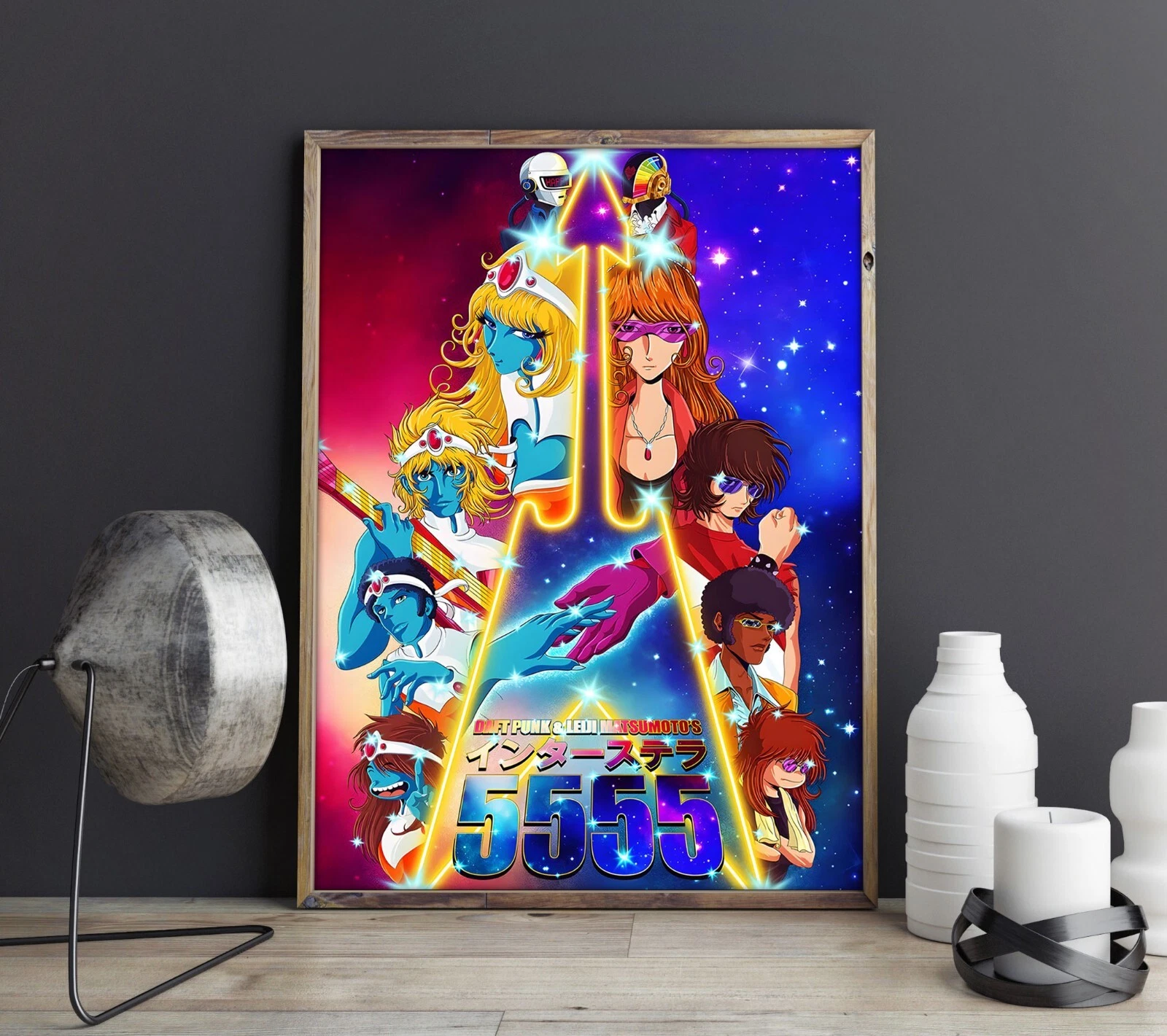 Interstella 5555 Daft Punk and Leiji Matsumoto Vertical Poster