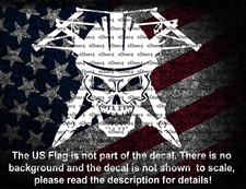 Lineman Skull and Hardhat Car Truck Van Window Vinyl Decal US Made  Sold