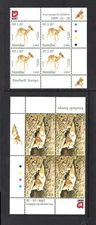 M25895 Namibia 1999 SG820/1 Animals in IMPRINT & TRAFFIC LIGHT blocks of 4. UMM