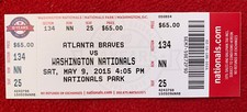 2014 Washington Nationals Bryce Harper HR Baseball TICKET Stub Atlanta Braves