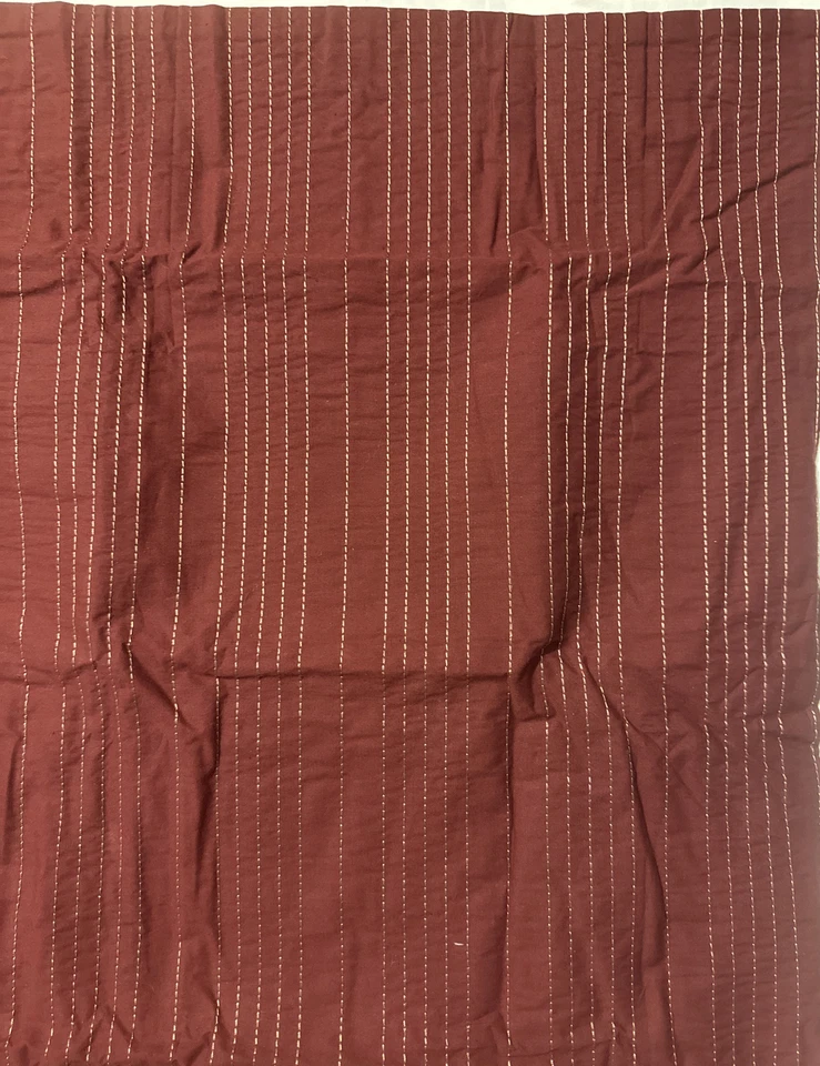 Calvin Klein Euro SHAM 100% хлопок 26 x 26 вышитый бордовый темно-красный в тонкую полоску - Изображение 4 из 4