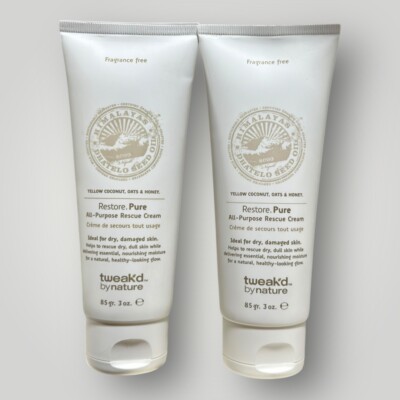 (2) Tweak'd By Nature Restore PURE All-Purpose Rescue Cream 3 oz SEALED