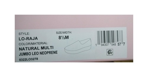 Tenis sin cordones para mujer LOUISE etCIE Lo-Raja en neopreno natural talla-8,5M nuevas - Imagen 5 de 5