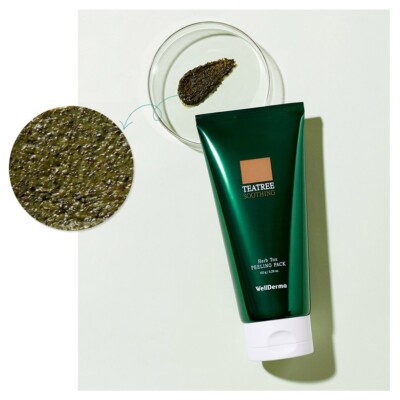 WellDerma Chadew Teebaum Kräutertox Peeling Pack, Koreanische Kosmetik, Kbeauty, Probe