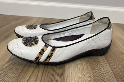 WALTER GENUIN Coco Ballerina Flats Golf Shoes Women's 37/6.5 Handmade ITALY