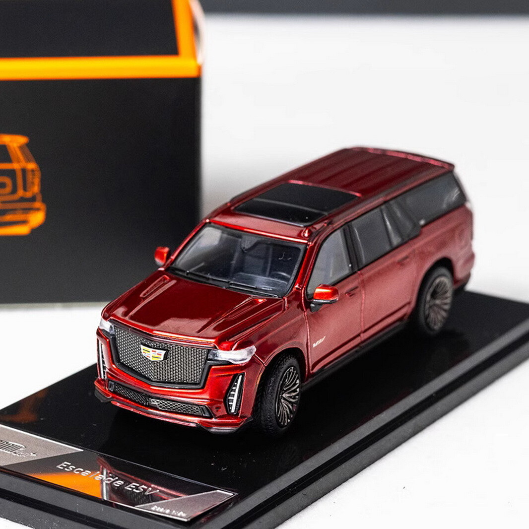Car Model Toy Gift SHADOW PRO 1/64 Scale Cadillac Escalade ESV Red