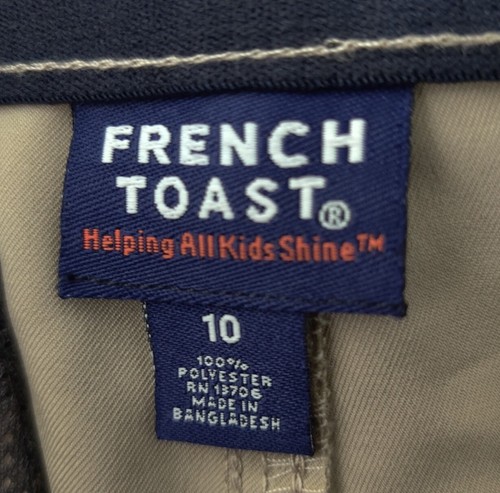 French Toast Boys 2 Pack Beige School Uniform Shorts Pants Size 10 New With Tags - Picture 10 of 13