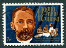 PAPUA NEW GUINEA 1972 7c SG227 used NG Christmas Missionaries POPONDETTA b ##W10