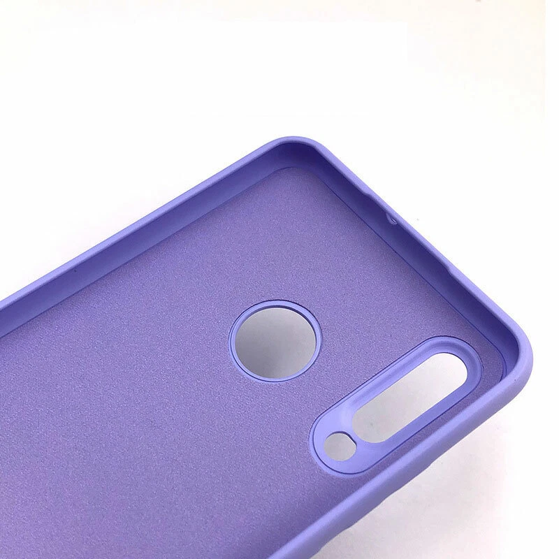 cover custodia per HUAWEI P Smart Z TPU Morbido silicone liquido gel gomma Nero - Immagine 3 di 4